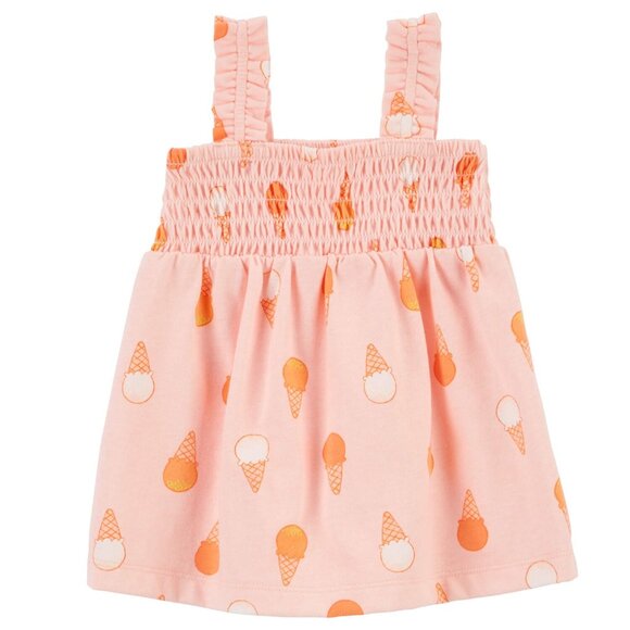 Baby Girls Carter's ICE CREAM CONES Tank Dress Diaper Cover Size 12 18 24 Mo NWT - Picture 1 of 5